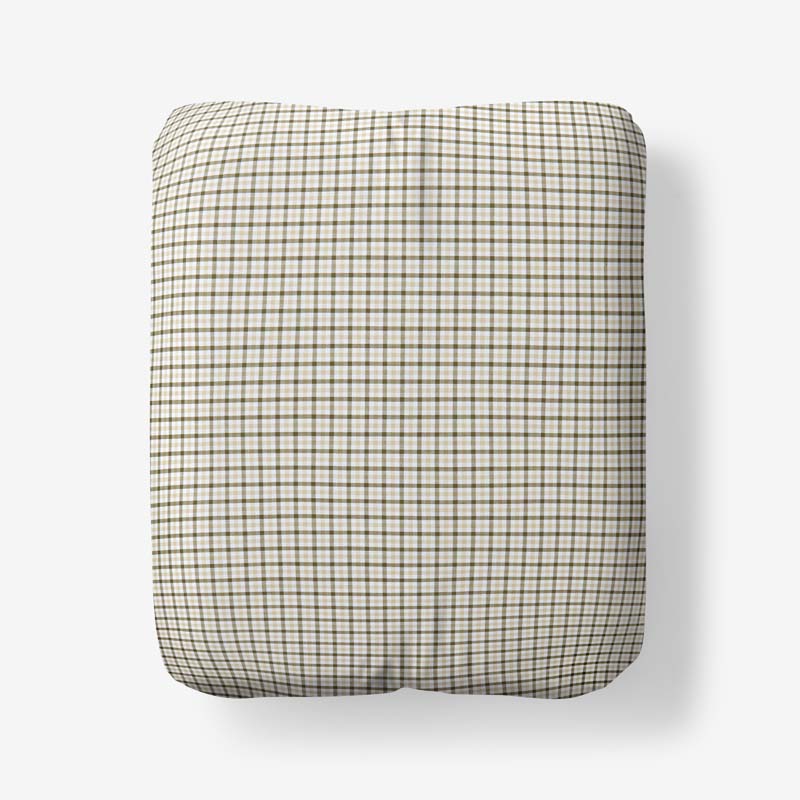 Classic Stripes and Plaids Cool Yarn-Dyed Cotton Percale Fitted Bed Sheet|63714