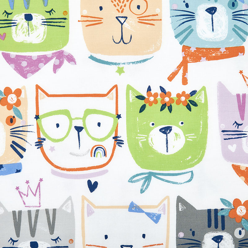 Stylish Cats Classic Cool Organic Cotton Percale Bed Sheet Set|61134