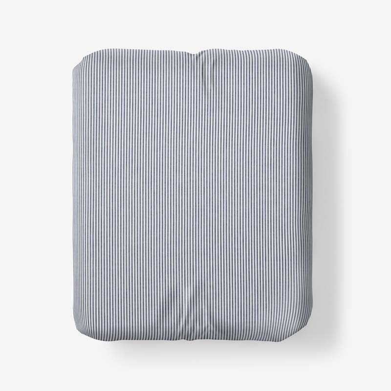 Classic Stripes and Plaids Cool Yarn-Dyed Cotton Percale Fitted Bed Sheet