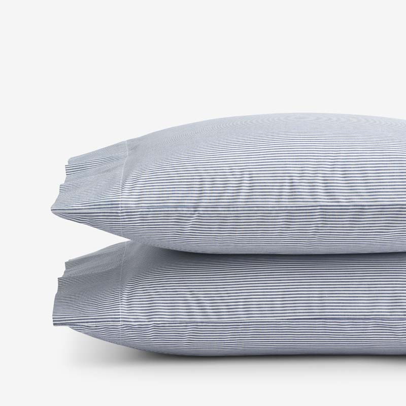 The Company Store Classic Stripes And Plaids Cool Yarn-dyed Cotton Percale Pillowcase Set In Multi