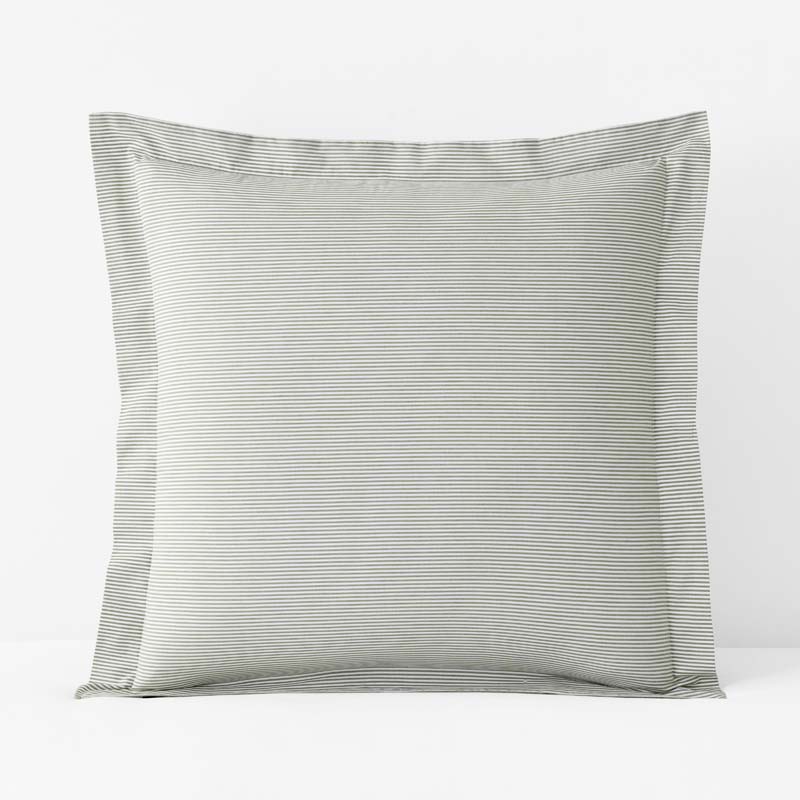 The Company Store Classic Stripes And Plaids Cool Yarn-dyed Cotton Percale Sham