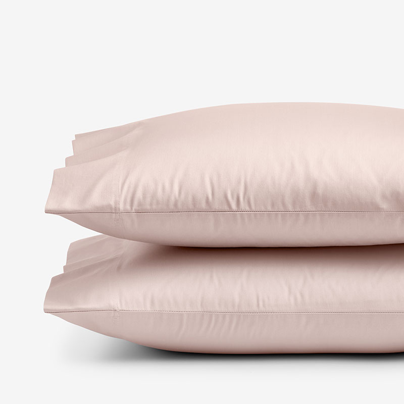 The Company Store Classic Smooth Sateen Solid Pillowcase Set In Pink