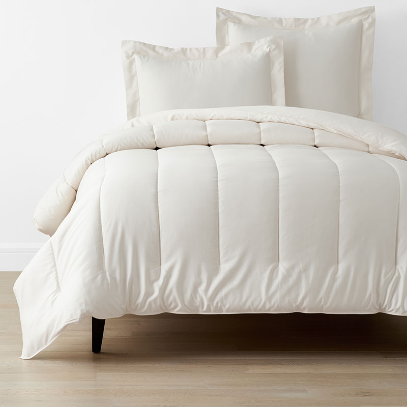 THE COMPANY STORE CLASSIC SMOOTH SATEEN SOLID COMFORTER 