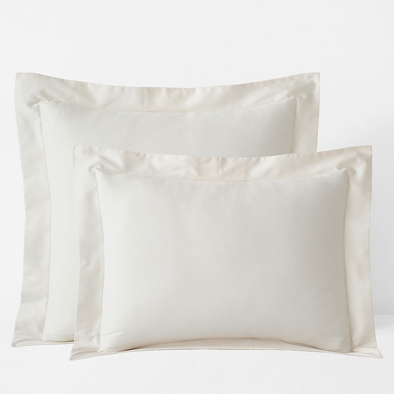 The Company Store Classic Smooth Sateen Solid Sham In Ivory