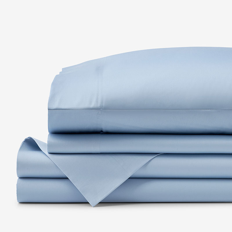 THE COMPANY STORE CLASSIC SMOOTH SATEEN SOLID BED SHEET SET 