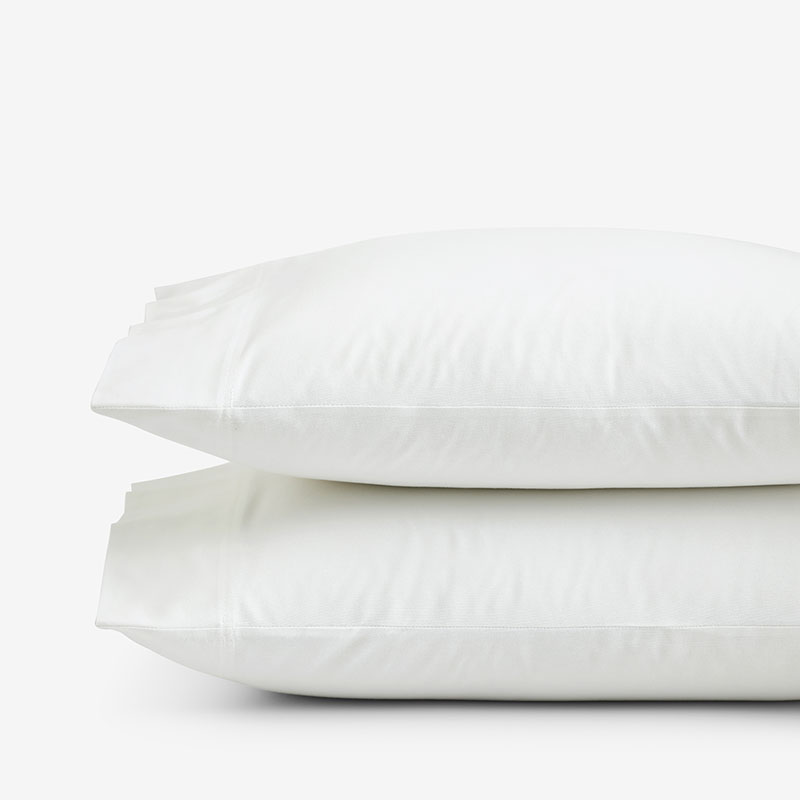 The Company Store Classic Oxford Solid Pillowcase Set In White
