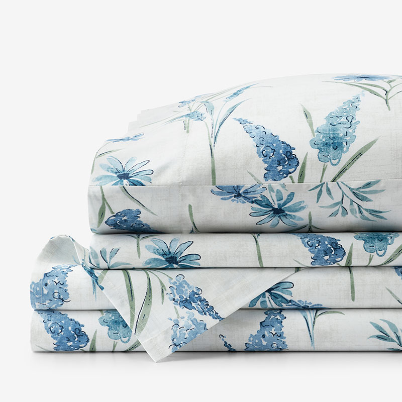 THE COMPANY STORE NATURE'S VINE CLASSIC SMOOTH SATEEN BED SHEET SET 
