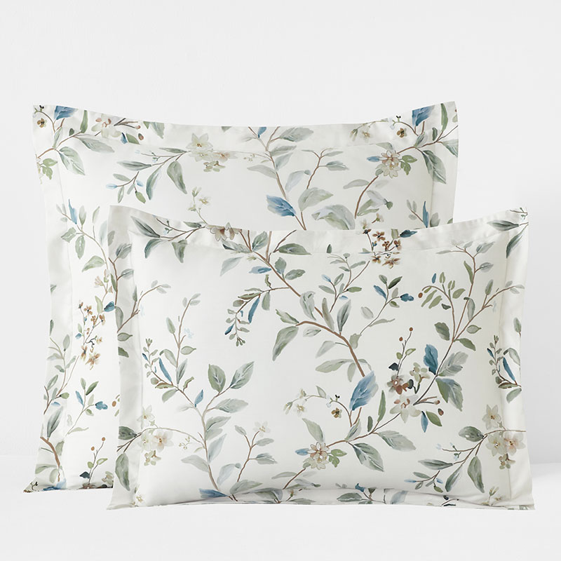 Whispering Leaf Print Cotton Sateen Sham | The Company Store