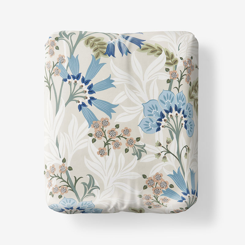 THE COMPANY STORE LILIA FLORAL PREMIUM SMOOTH WRINKLE-FREE SATEEN FITTED BED SHEET