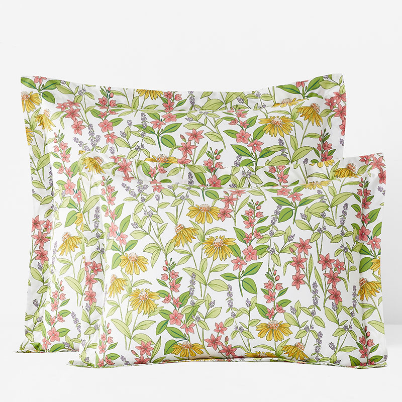 Coneflower Patch Classic Cool Cotton Percale Sham,