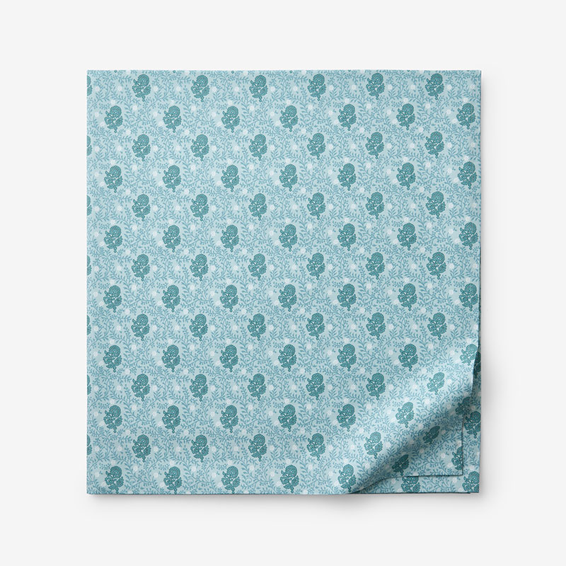 THE COMPANY STORE MINI GARDEN CLASSIC COOL COTTON PERCALE FLAT BED SHEET