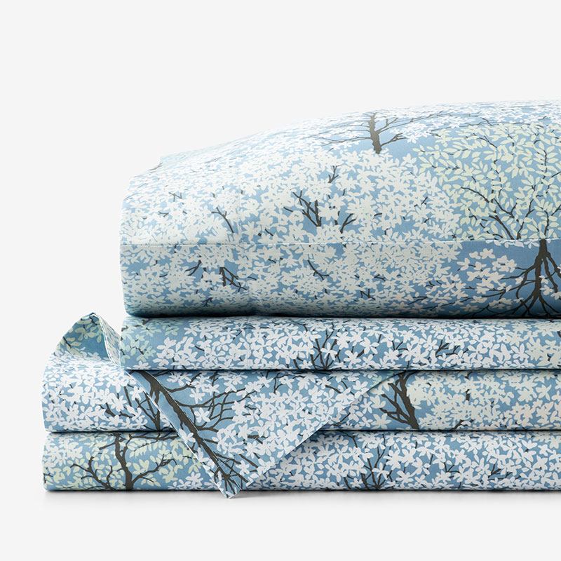 Blooming Trees Classic Smooth Sateen Bed Sheet Set