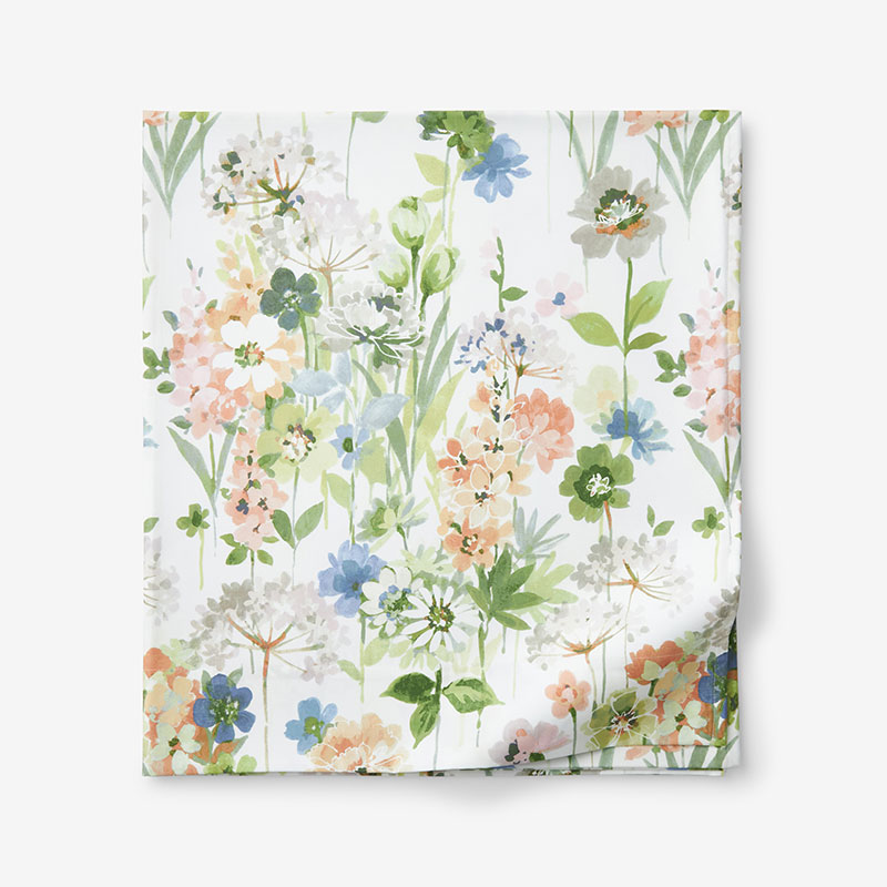 The Company Store Tania Floral Premium Smooth Wrinkle-free Sateen Flat Bed Sheet