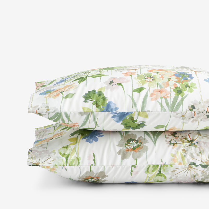 The Company Store Tania Floral Premium Smooth Wrinkle-free Sateen Pillowcase Set