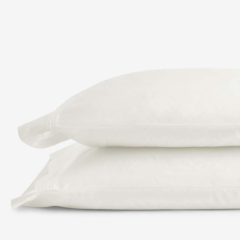 The Company Store Egyptian Cotton Premium Smooth Sateen Pillowcase Set In White