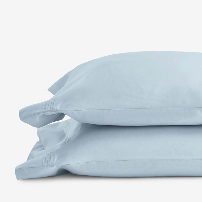 The Company Store Egyptian Cotton Premium Smooth Sateen Pillowcase Set In Blue