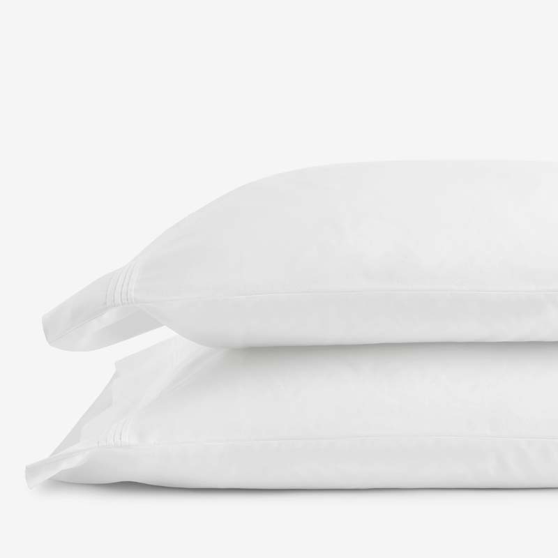 The Company Store Egyptian Cotton Premium Smooth Sateen Pillowcase Set In White