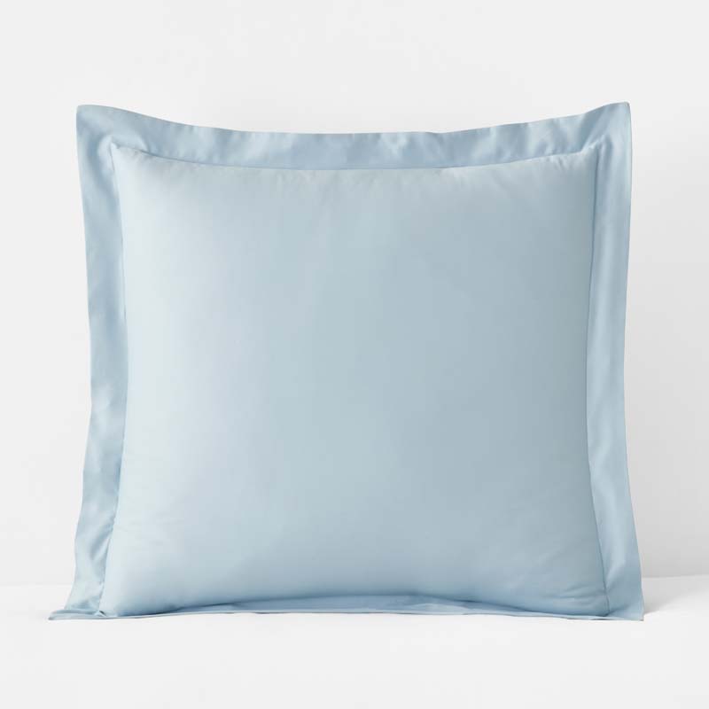 The Company Store Luxe Smooth Egyptian Cotton Sateen Sham In Blue