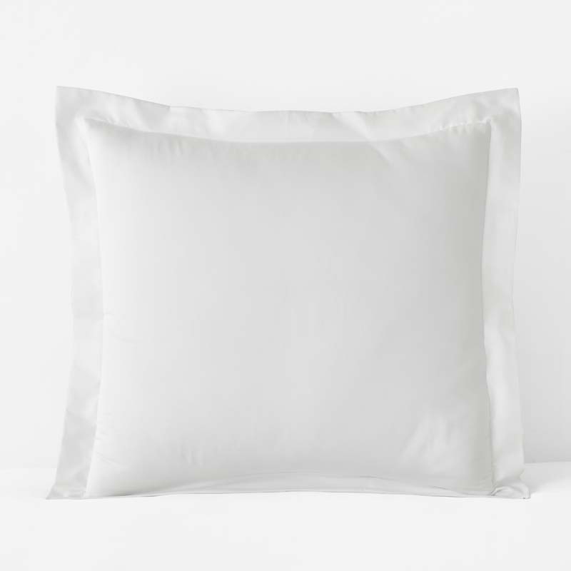The Company Store Luxe Smooth Egyptian Cotton Sateen Sham In White