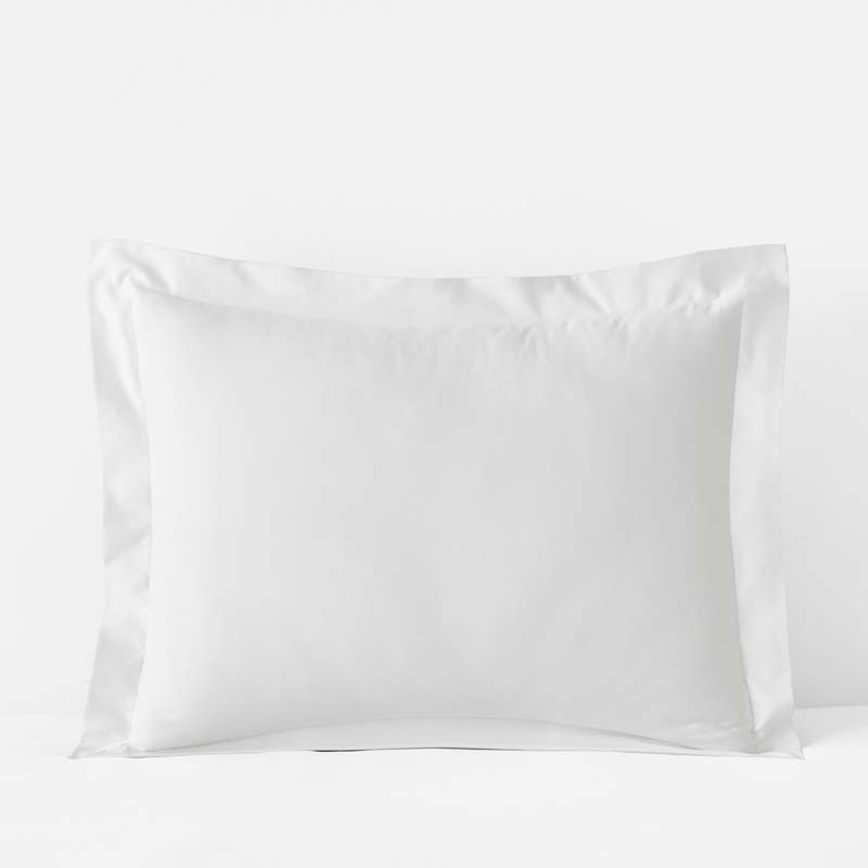 The Company Store Luxe Smooth Egyptian Cotton Sateen Sham In White