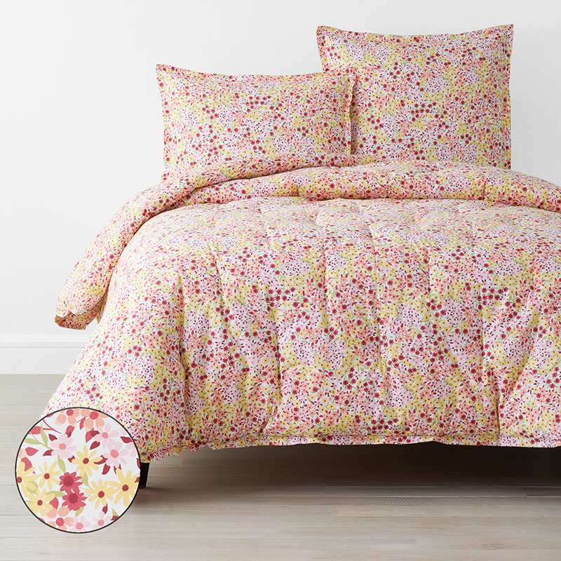 The Company Store Sunshine & Blooms Classic Cool Cotton Percale Comforter