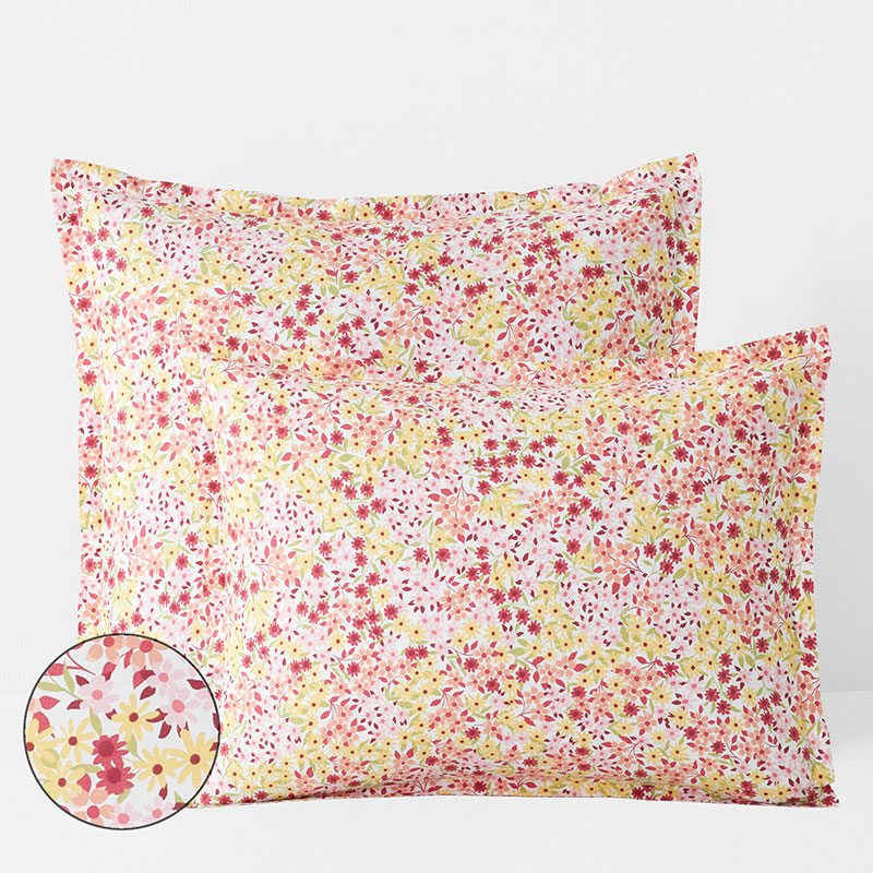 The Company Store Sunshine & Blooms Classic Cool Cotton Percale Sham