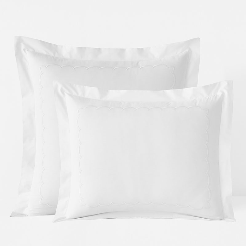The Company Store Scallop Classic Cool Cotton Percale Sham