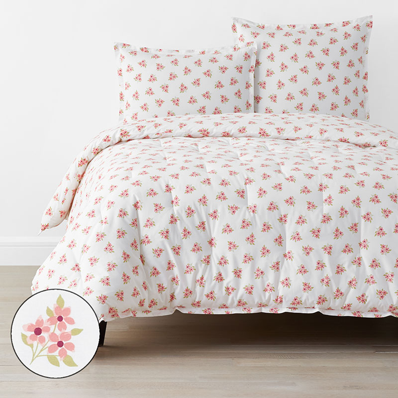 The Company Store Sunshine & Blooms Classic Cool Cotton Percale Comforter