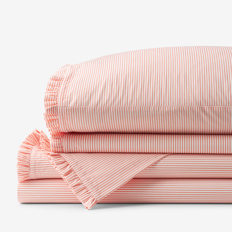 The Company Store Sunshine & Blooms Classic Cool Cotton Percale Bed Sheet Set