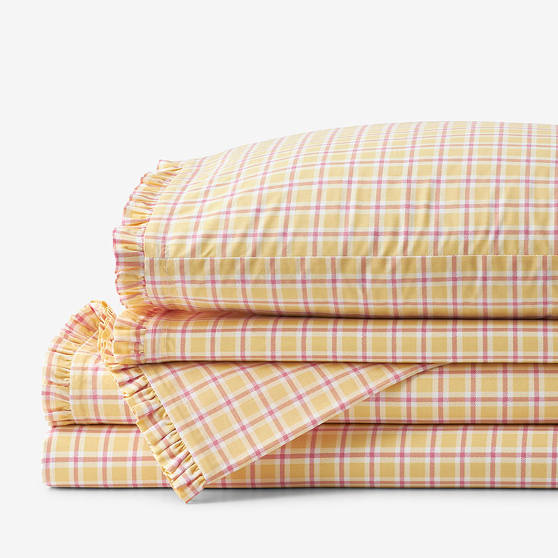 The Company Store Sunshine & Blooms Classic Cool Cotton Percale Bed Sheet Set