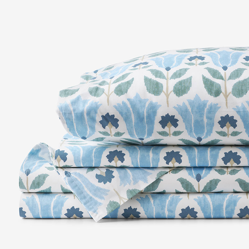 The Company Store Ellary Classic Cool Cotton Percale Bed Sheet Set