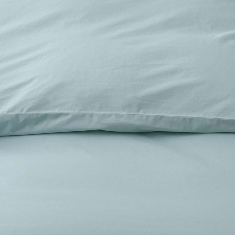 Solid Garment Washed Cotton Percale Fitted Bed Sheet-TheCompanyStore|62817