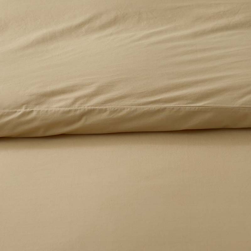 Solid Garment Washed Cotton Percale Fitted Bed Sheet-TheCompanyStore|61812