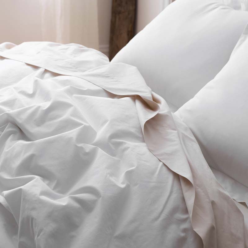 Solid Garment Washed Cotton Percale Bed Sheet Set-TheCompanyStore|61828