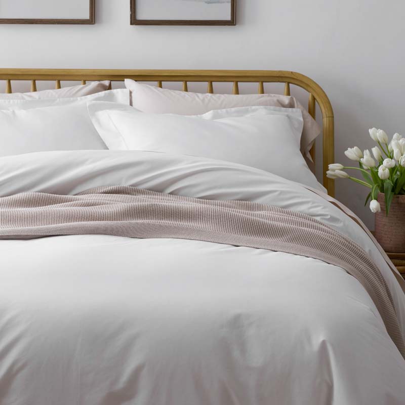 Solid Garment Washed Cotton Percale Bed Sheet Set-TheCompanyStore|61828