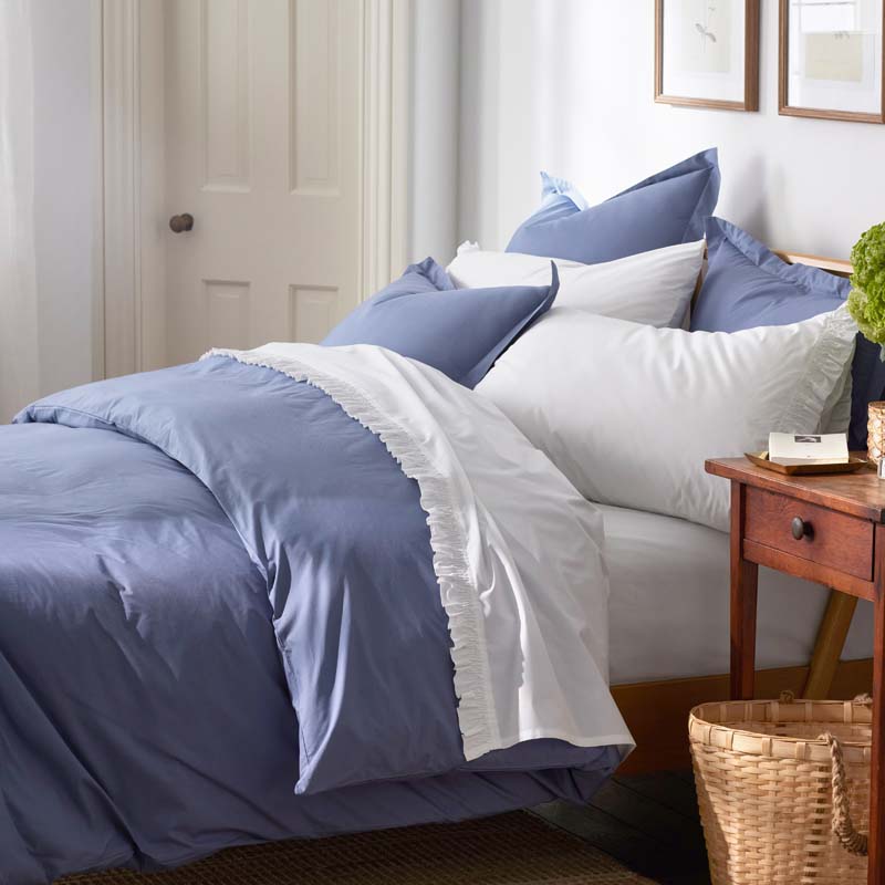 Solid Garment Washed Cotton Percale Bed Sheet Set-TheCompanyStore|62828