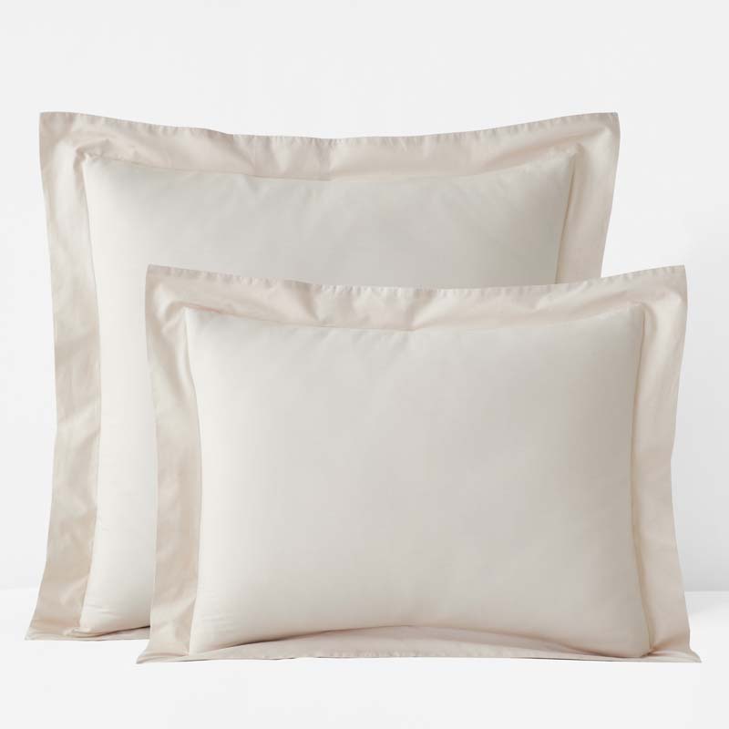 The Company Store Solid Garment Washed Cotton Percale Sham In White