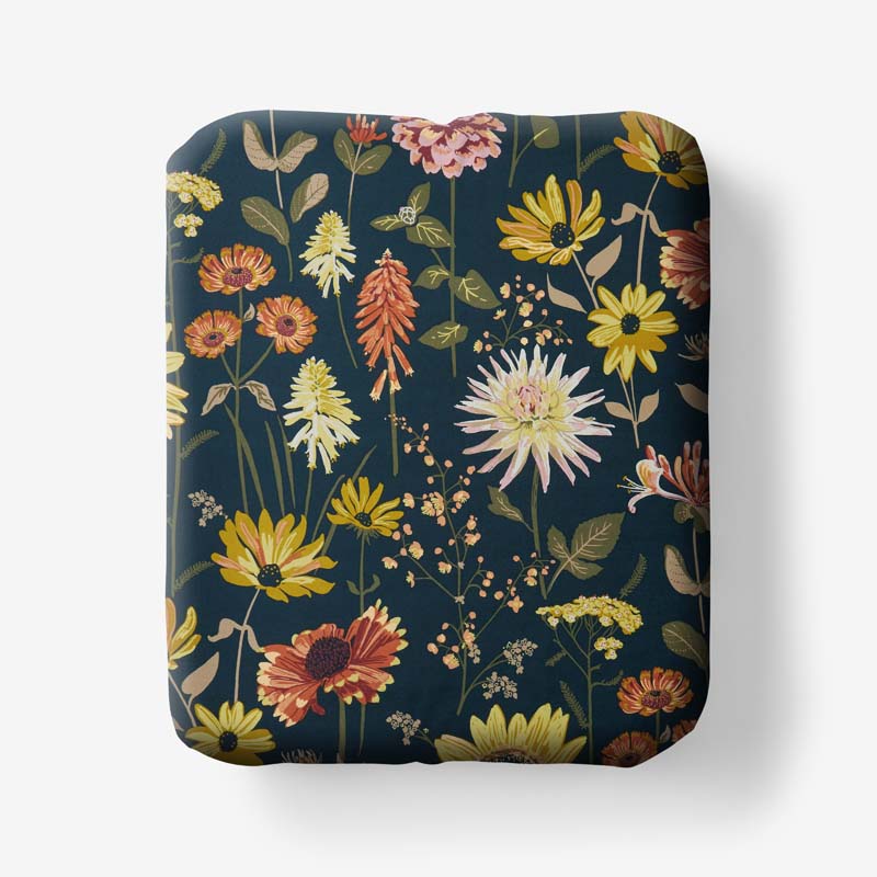 The Company Store Daisies Classic Smooth Sateen Fitted Bed Sheet