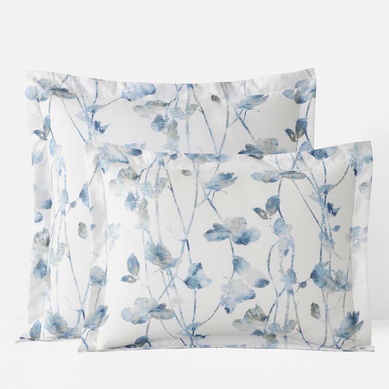 The Company Store Garden Leaf Premium Smooth Wrinkle-free Sateen Sham In Multi