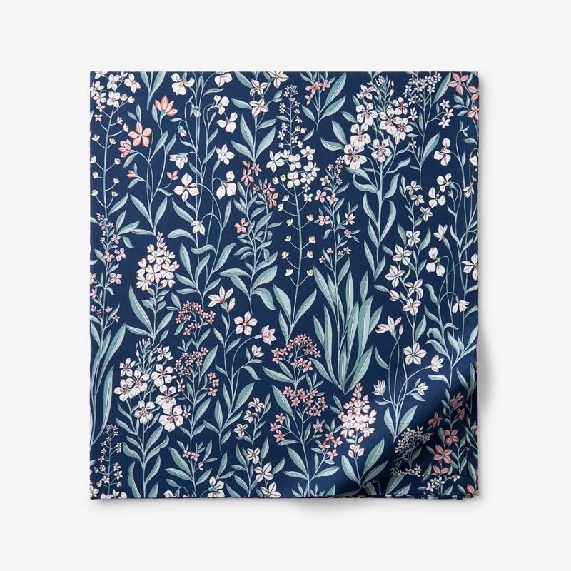 The Company Store Julienne Classic Cool Cotton Percale Flat Bed Sheet In Multi