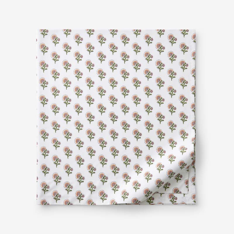 The Company Store Suhana Garment Washed Cotton Percale Flat Bed Sheet