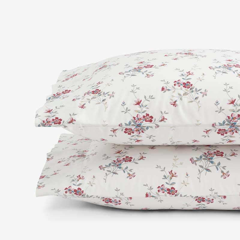 Rupa Premium Smooth Sateen Pillowcase Set - Cream Multi, Standard