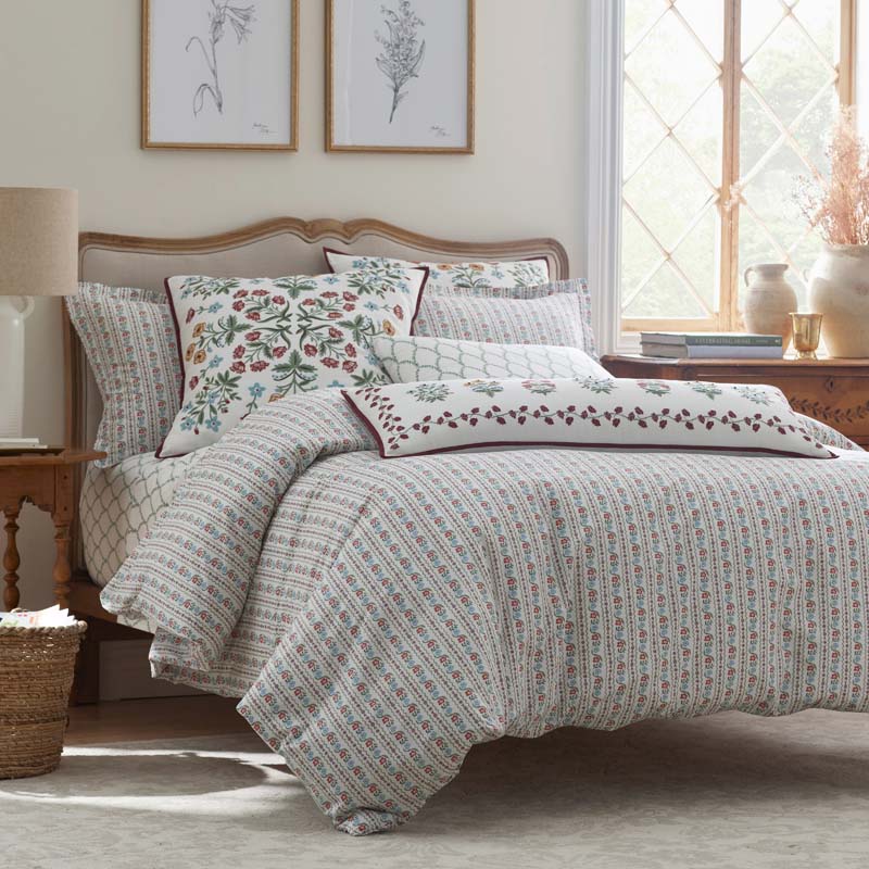 The Company Store Delphine Classic Cool Cotton Percale Comforter In Multi