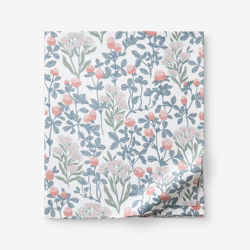 The Company Store Holiday Print Classic Ultra-cozy Cotton Velvet Flannel Flat Bed Sheet In Multi