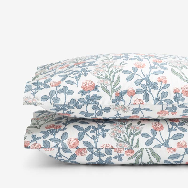 The Company Store Holiday Print Classic Ultra-cozy Cotton Velvet Flannel Pillowcase Set In Multi