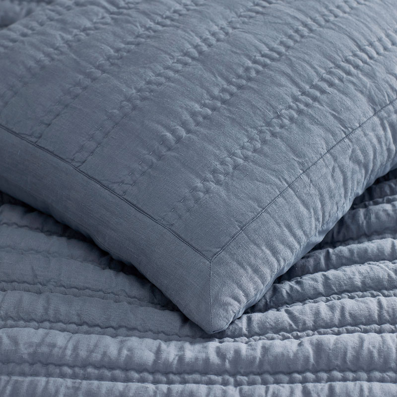 Premium Breathable Washed Linen Solid Quilted Sham-TheCompanyStore|62839