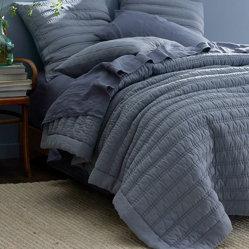 Premium Breathable Washed Linen Solid Quilted Sham-TheCompanyStore|62839