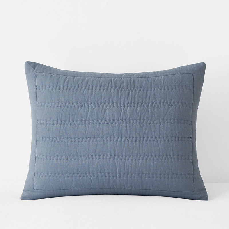 Premium Breathable Washed Linen Solid Quilted Sham-TheCompanyStore|62839