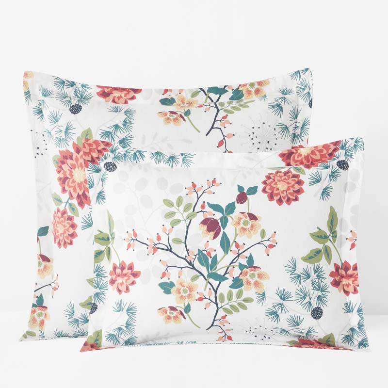 The Company Store Holiday Print Classic Ultra-cozy Cotton Velvet Flannel Sham In Multi