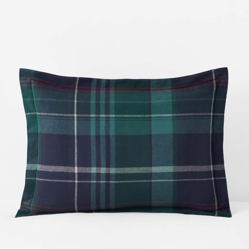 Classic Plaid Ultra-Cozy Cotton Velvet Flannel Sham - Derek, Standard,Derek